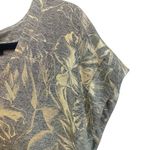 White House | Black Market  gold metallic short cap sleeve v neck medium blouse Photo 1