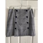 Loft Womens 8 Black Houndstooth Skirt Lined Collegiate Old Money Academia A Line Photo 0