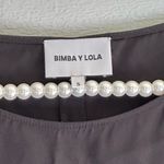 Bimba Y Lola Loose Fit Waist Cinched Black Minimalist Flowy Dress Size Small Photo 4