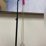 Betsey Johnson Gold Heart Necklace with Multicolor Sparkle | Aurora Borealis Photo 1