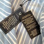 Diane Gilman Striped Denim Double Breasted Jacket Blue White Size Small Preppy Photo 7