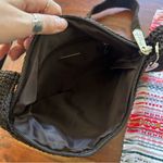 The Sak  Crochet Brown Hobo Shoulder‎ Bag Boho Small Purse Zip Closure Photo 3