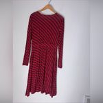 Boden Thea Long Sleeve Jersey Dress Red Navy Geometric‎ 6R Size 6 Photo 2