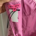 Betsey Johnson Dress Sz 10 Pink Heart Sweetheart Bustier Tulle Sleeveless Midi Photo 3