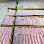 Old Navy Midi Dress Womens XL Tall Pink Tiered Slub-Knit Cami Swing Strappy Back Photo 1