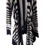Anthropologie Moth Size XS Striped Waterfall Open Front Tie Cardigan Sweater Photo 0