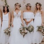 Show Me Your Mumu Kendall Maxi Dress Gown Wedding Cake Chiffon Bridal Size S Photo 9