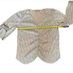 Andrew Marc Marc New York Long Sleeve m Top Sz Large Gold Metallic Blouse  Photo 4