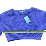 Emory park  Long Sleeve Quilted crop top size L purple Photo 3