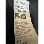 Topshop  Moto Womens Black Button Down Long Sleeve Denim Jeans Coat Jacket Size 2 Photo 3