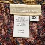 Coldwater Creek Vintage 90s Vest Tan Brown Leopard Animal Print Collared Button Front Plus 2X Photo 7