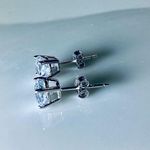 Jacmel Sterling Silver CZ Earrings Signed JCM Stud Photo 1