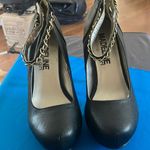 Madeline Girl Madeline Black Women's Shoes with Gold Chain Detail 7 Photo 0