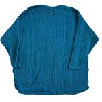 Diane Von Furstenberg Vintage  Cable Knit Sweater Metallic Green Blue 1X 2X Photo 1