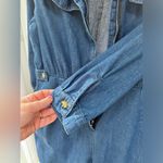 ASOS NWOT Rare  Denim Jean Jumpsuit Romper with front zipper and button detail Photo 11