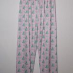Brand New Coastal Mermaid Pajama Pants Holiday Christmas Trees Pink Bows size L Size L Photo 0