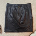 Bebe ‎ Metallic Black Wrap Style Mini Short Pencil Skirt Zip Back Small Photo 0
