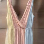 Storia Pastel Rainbow Color Block Small Summer Dress Quiet Money Comfort Flowy Photo 1