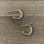 Gold pave mini hoop earrings Photo 0