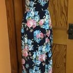 Elise’s Bright Floral maxi summer dress Blue Photo 5