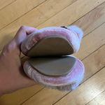 J.Crew  Pink Velour Fur Mule Slippers Photo 5