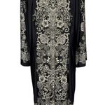 Sandra Darren Dress L Shift Knee Length Black Stretch Flare Sleeve Career Office Photo 4