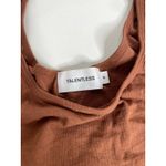 Talentless  Women’s Ultra Crop Raw Hem Tank Top Brown Size Small Photo 2