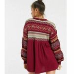 Free People  Cabin Fever Fair Isle Sweater Size Medium Photo 1