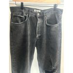 AGOLDE Women's  Distressed Frayed‎ Hem High Waisted 90's Jeans Black Size 29 Photo 2