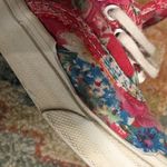 Vans Red Blue Floral Canvas Low Sneakers Shoes Unisex Women's 7 Men's 5.5 Photo 10