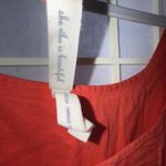 Anthropologie Maeve Red Crochet Tiered Tank Top Boho Y2K Pearl Button Dress Med Photo 5