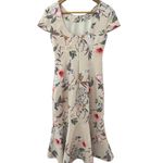 Amanda Uprichard Amanda‎ Uprichard Floral Satin Evalina Ruffled Hem Midi Dress Size Small Photo 6