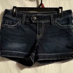 Silver Jeans Silver Jean‎ Co Women's Shorts Marti Style Size 30 Dark Wash Embroidered Concert Photo 0