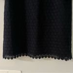 Lafayette 148 New York Navy Blue Embroidered Bell Sleeve Lined Dress- Size L Photo 6