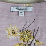 Madewell Size XXS Linen Blend Ruffle Cuff Wrap Floral Dress in Dutch Dandelions Photo 9