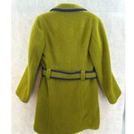 Loden Coat Original Imported Size 6 Coat Belted Button Up West Germany Green Vtg Photo 1