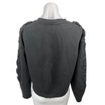 Lululemon Black Criss Cross Lace Up Sleeve Pullover Sweater Sweatshirt Top Sz 8 Photo 2