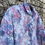 Victoria's Secret Victoria’s Secret gold label pastel pink blue floral flannel sleep shirt MEDIUM Photo 1