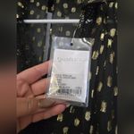 Self Portrait Dot Fil Coupe Mini Dress Gold Size 0 Photo 6