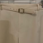 Elegant Cream Pencil Skirt with Belt Size 14P Photo 3