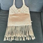 Ralph Lauren Denim & Supply Cream Macramé Shoulder Bag with Fringe Photo 2