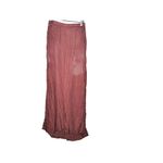 Splendid Purple Maroon Abstract Satin Lumi Wide Leg Pants Size Extra Small Photo 3