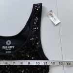 Old Navy  Women’s Size XS Tank Top Sleeveless Fitted Black Sequin Cotton Blend Photo 7