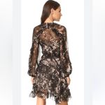 Zimmermann  Black and Cream Floral Long Sleeve Dress Photo 4