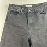 Vervet Sz 28 Wide Leg Jeans Olivia Black Sun High Rise Distressed Ripped Cropped Photo 5