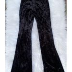 ZARA NWT Black Crush Velvet Flare Pants Photo 2