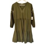 BeachLunchLounge  NWT green cottage core embroidered tiered dress xs Photo 1