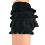 Tularosa Revolve Black High Rise Bloomer Ruffle Knitted Crochet Mini Shorts Sz S Photo 1