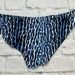 Jessica Simpson  Sassy Safari Hipster Bikini Bottom Navy Animal Size M Cutout New Photo 3