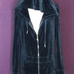 Juicy Couture  Velvet Navy Blue Logo Jacket Size L Photo 0